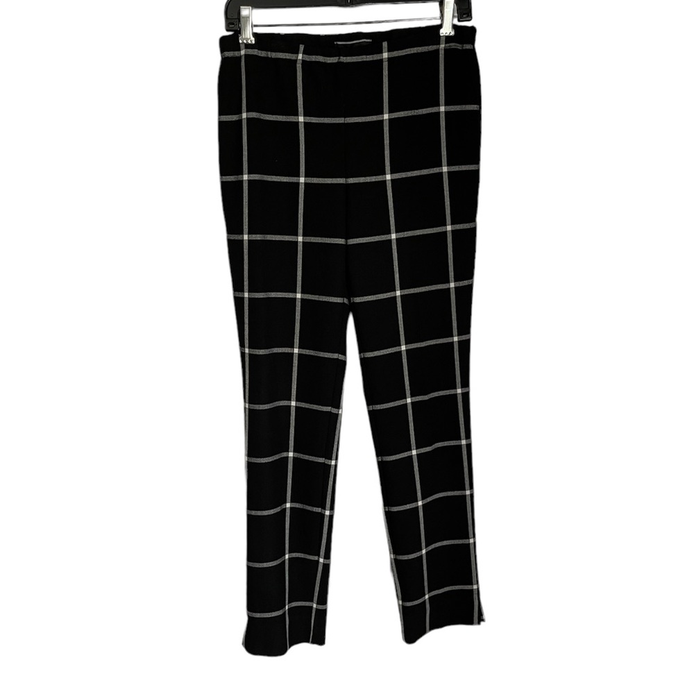 le chateau Black Windowpane Straight Leg Pants